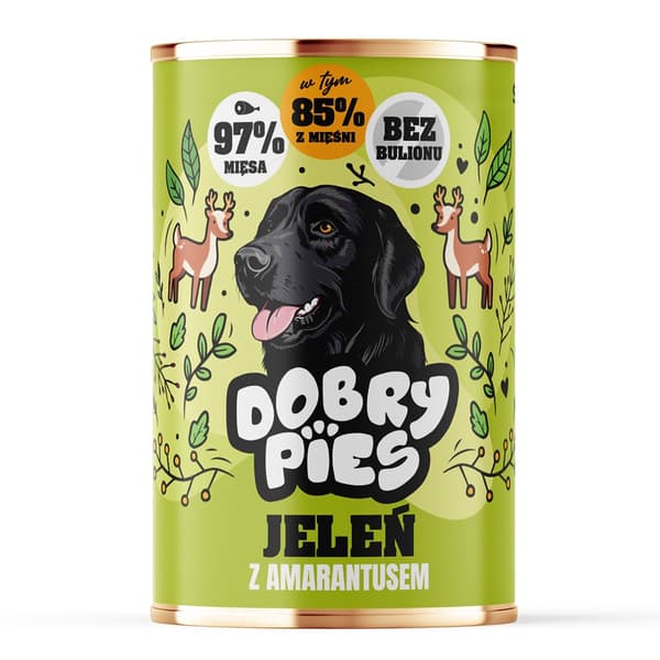 GOOD DOG Hjortkött med amarant - våtfoder för hundar - 400 g