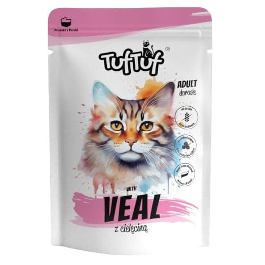 TUF TUF med kalvkött - våtfoder för katter - 100 g