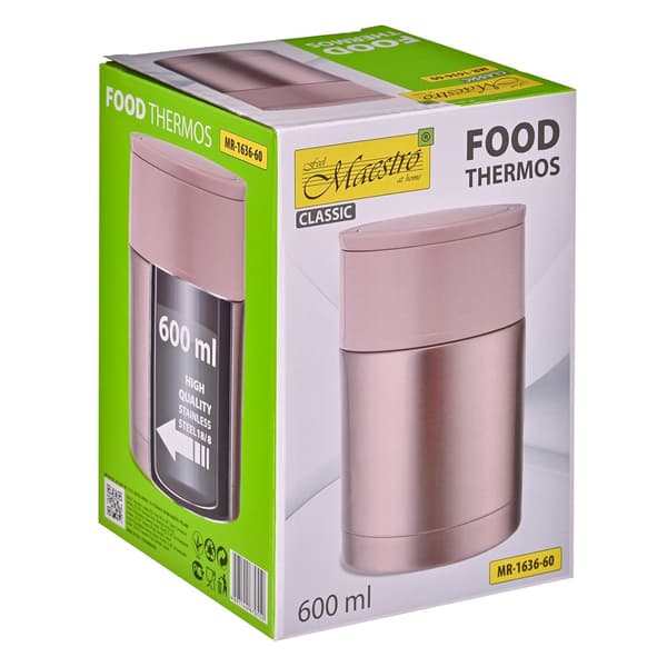 Termokande Maestro MR-1636-60 600 ml, pink