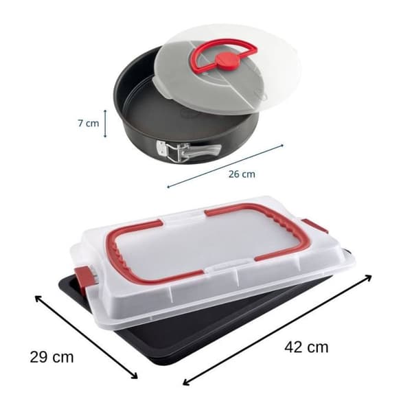 Bageplade med låg og springform - DR OETKER - Bake and Go - 42 x 29 cm