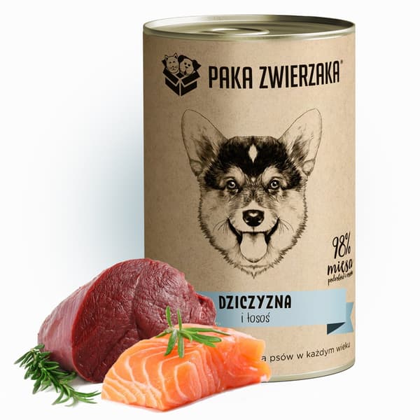 PAKA ZWIERZAKA Vildt og laks - vådfoder til hunde - 400 g