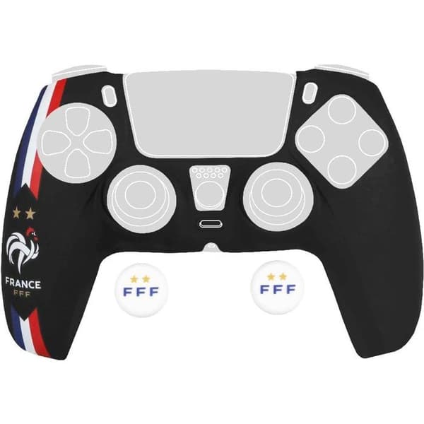 Beskyttelsesetui til DualSense PS5 Controller - Konix - FFF - Silikone - Tommelfingerstøtte - Sort