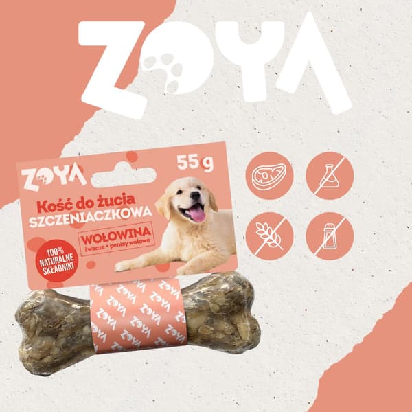 ZOYA Tuggben Valp Nötkött - hundgodis - 55g
