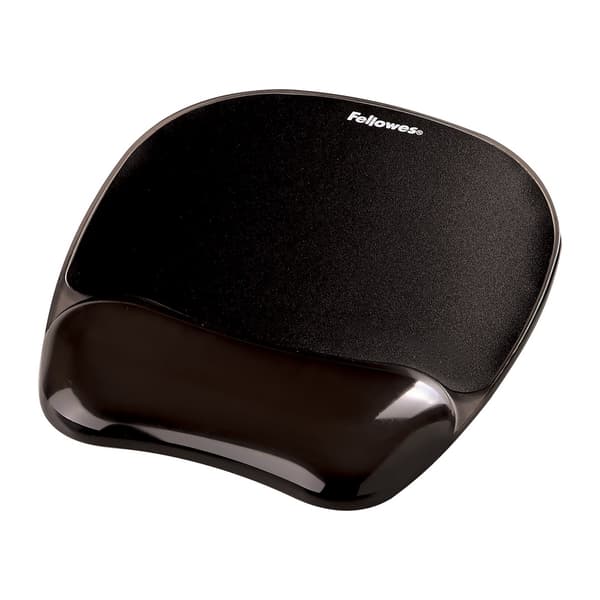 Fellowes CRYSTAL muse- og håndledsmåtte gel, sort