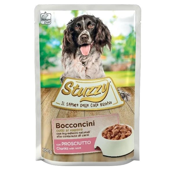 STUZZY Chunks med skinke - vådfoder til hunde - 100 g