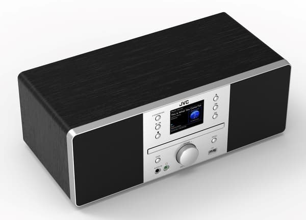JVC RD-E874B Tower Bluetooth 20 W Sort, Sølv