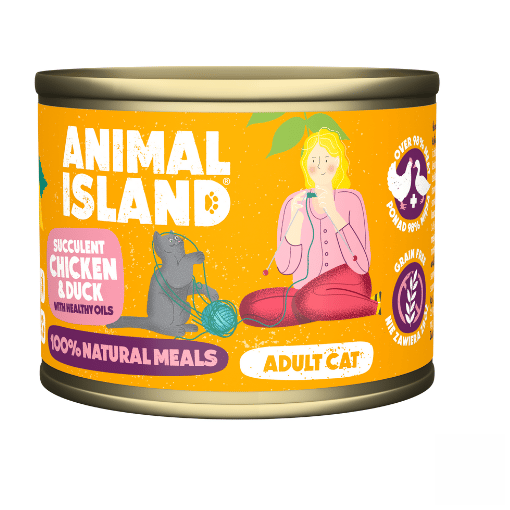 ANIMAL ISLAND Kylling med and - vådfoder til katte - 200 g