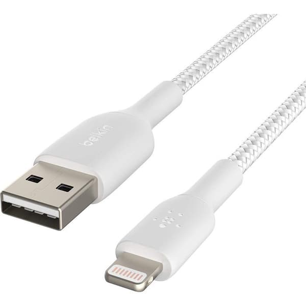 Punottu kaapeli - BELKIN - Lightning - USB-A - 2 m - Valkoinen