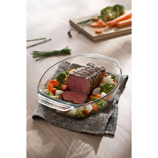 Ovalt bagefad - PYREX - Lad os dele - 39 x 27 cm - Glas