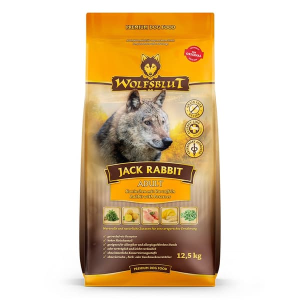 WOLFSBLUT Jack Rabbit - tørfoder til hunde - 12,5 kg