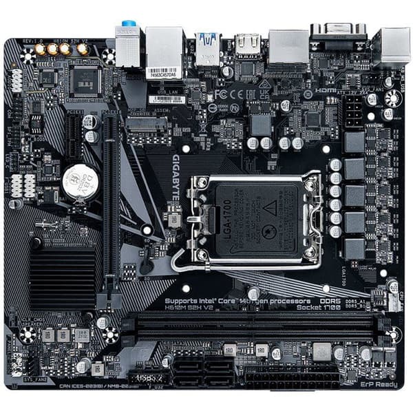 Moderkort - GIGABYTE - H610M S2H V2 DDR5 - Micro-ATX-format - Intel H610-chipset - DDR5