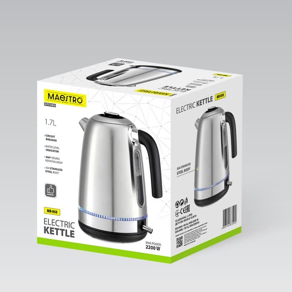 Maestro MR-050 Elkedel 1,7 L Rustfrit Stål