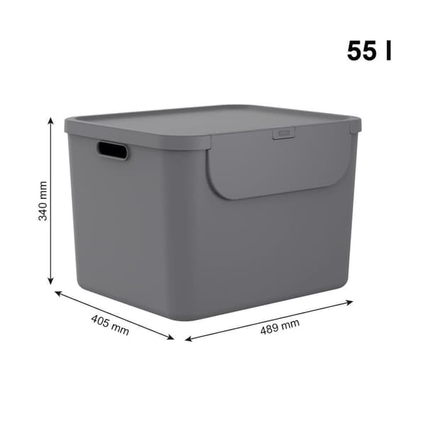 Rotho Albula Affaldsudskiller 55L Antracit