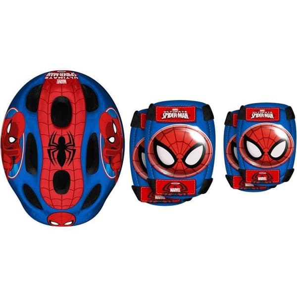 SPIDER-MAN Hjälm + armbågsskydd / knäskydd - Marvel
