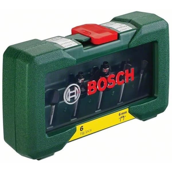 BOSCH Tillbehör - låda med 6 fräsar 6 mm -