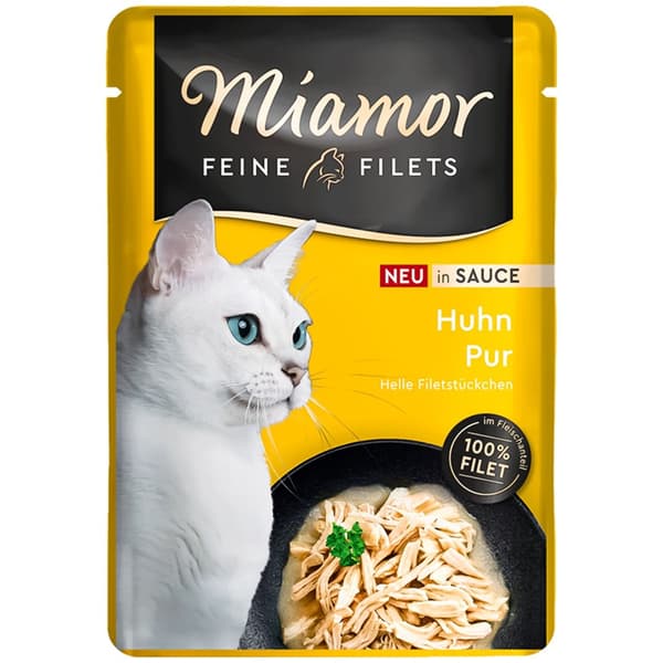 MIAMOR Feine Filets Kylling i sauce - vådfoder til katte - 100 g