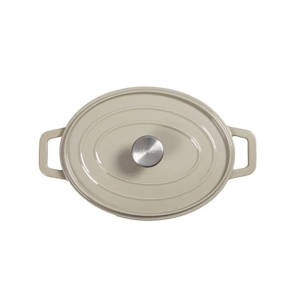 Oval støbejernsgryde - Livoo - MEP129G - Grå