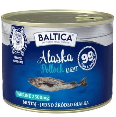 BALTICA Excellent Monoprotein Pollock Light - vådfoder til katte - 185 g