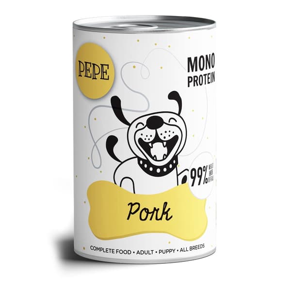 PET PAKA Pepe Pork - vådfoder til hunde - 400 g