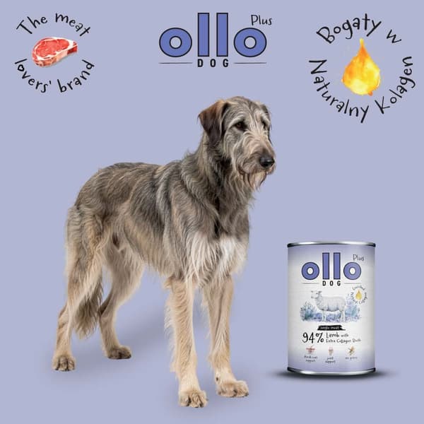 OLLO Plus Kollagen Lam - vådfoder til hunde - 400 g