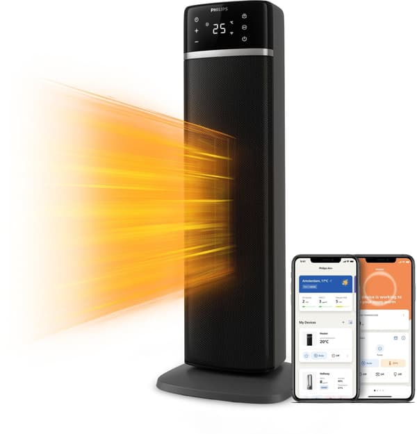 Elektrisk varmeblæser - 2000 W - Philips - 5000-serien - Søjlemodel - Mørkegrå