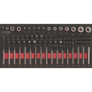 Modul - KS TOOLS - 713.5010 - Torx skruetrækkerbit og topnøglemodul - 88 dele