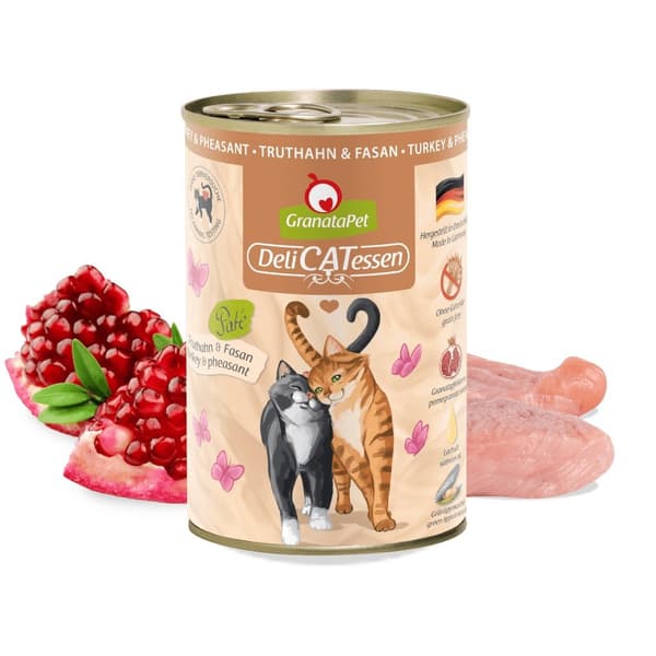 Granatapet DeliCatessen Kalkun & Fasan – vådfoder til katte 400 g