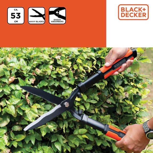 Black&Decker hækkeklipper med bølget blad 53 cm