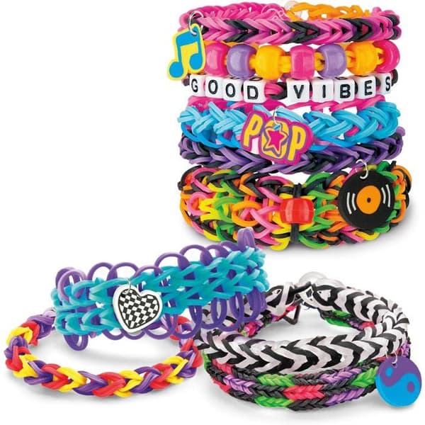 LEXIBOOK - Rock 'n' roll elastiskt armbandsflätningsset