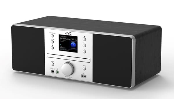 JVC RD-E874B Tower Bluetooth 20 W Sort, Sølv