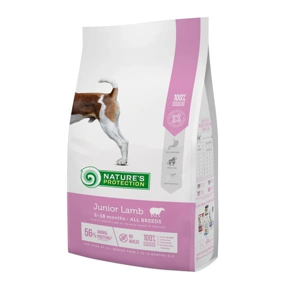 NATURE'S PROTECTION Junior Lam - tørfoder til hunde - 7,5 kg