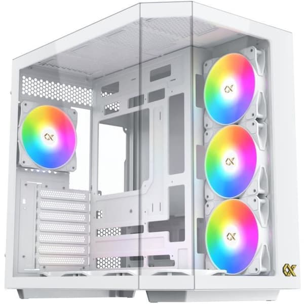 XIGMATEK CUBI II Arctic-chassi utan nätaggregat - Kub - E-ATX-format - Vit