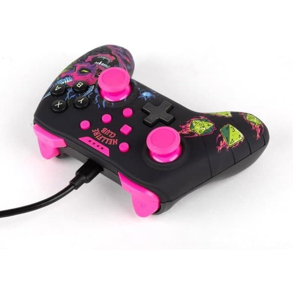 Gamepad - Nintendo Switch, Switch 2 og PC - Stranger Things - Kablet - Sort og pink - Vibrationsfunktion - 3 meter kabel - Konix