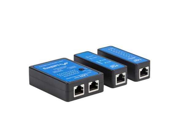 Lanberg NT-0404 netværkskabeltester PoE-tester Sort, Blå