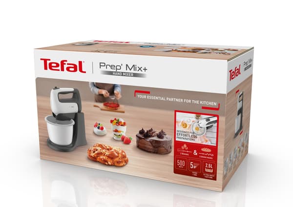 Tefal Prep'Mix+ HT4641 yleiskone 500 W Harmaa, Valkoinen