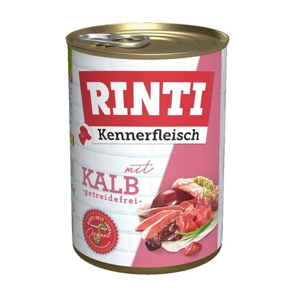 RINTI Kennerfleisch Kalvekød - vådt hundefoder - 400g