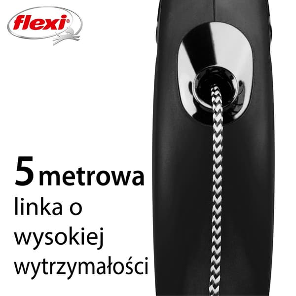 Flexi New CLASSIC 5 m musta koiran kelahihna