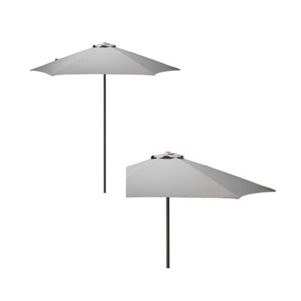 Parasoll 230x220 cm Grå