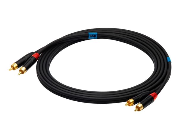SSQ RCARCA3 - Kaapeli 2x RCA - 2x RCA - 3 m, Musta