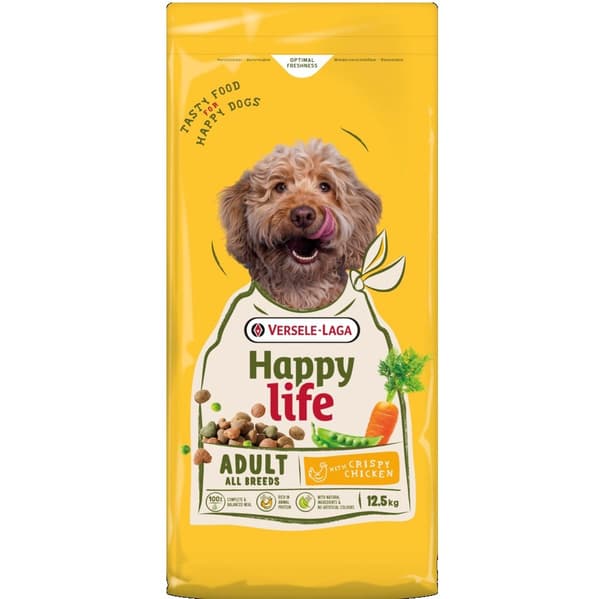 VERSELE-LAGA Happy life Kyckling - torrfoder för hundar - 12,5 kg