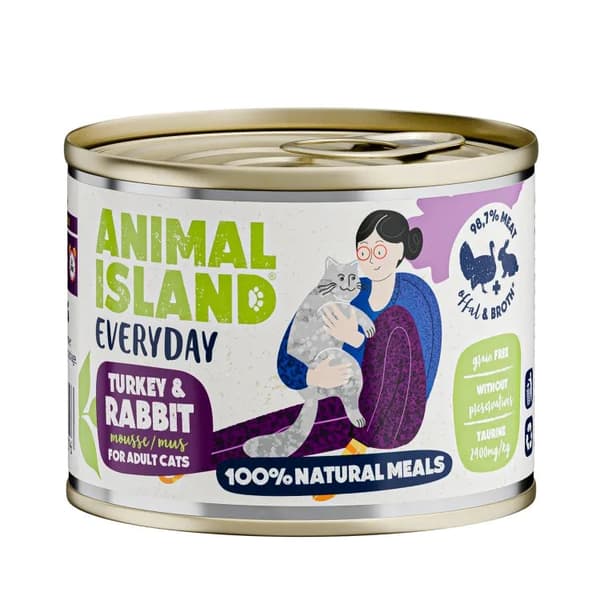 ANIMAL ISLAND Everyday kalkun og kanin - vådfoder til katte - 200 g