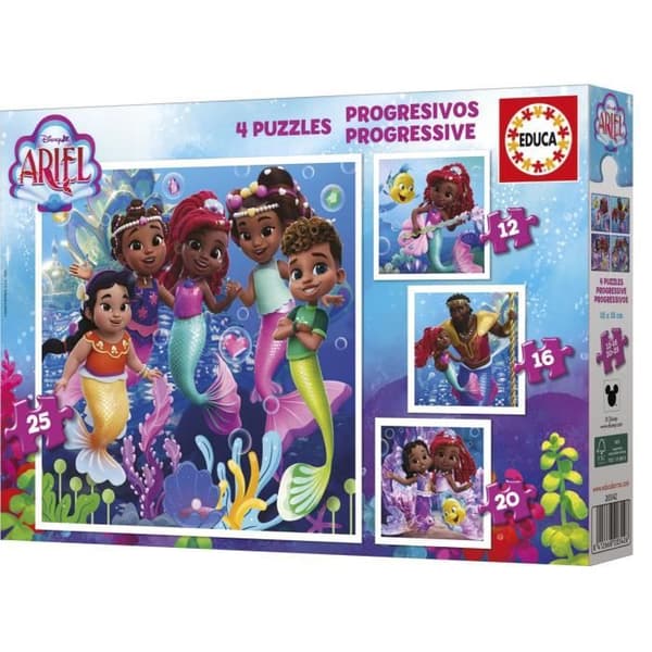 Progressiiviset pulmapelit - EDUCA - Ariel - 12+16+20+25 palaa