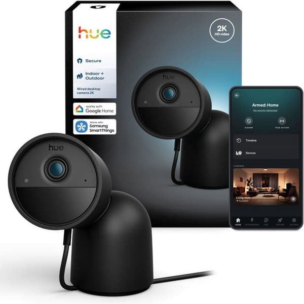 Smartkamera - Philips Hue - Udendørs - Kablet - Nattesyn - 2K - Sort