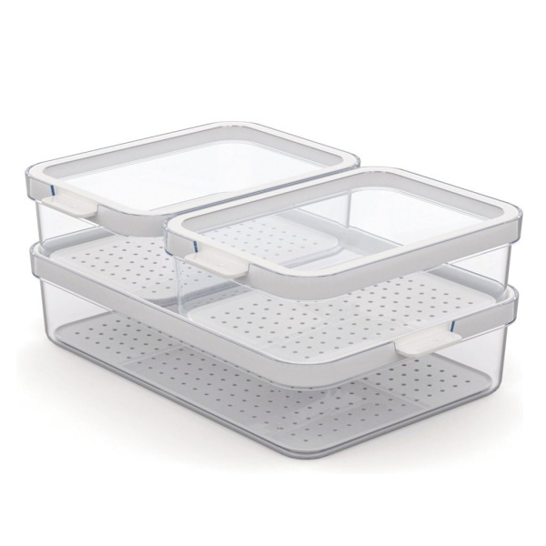 Rotho Cauma Set Kylskåpsorganisatör 2,6L + 2x1,2L Transparent | CDON