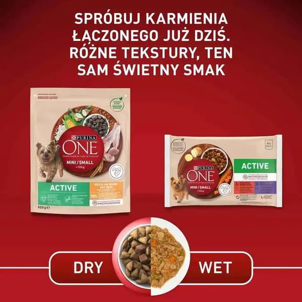 PURINA One Mini/Small Active Beef - vådfoder til hunde - 85 g