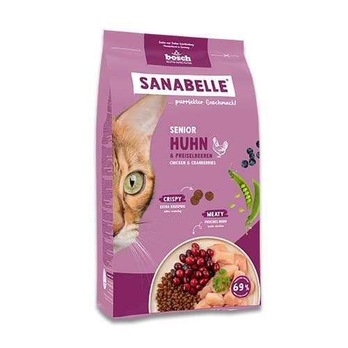 BOSCH Sanabelle Life Senior kylling og tranebær - tørfoder til katte - 8 kg