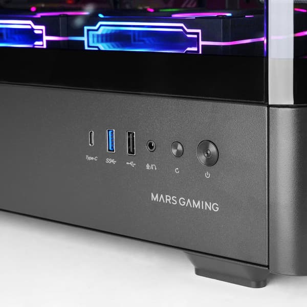 Mars Gaming MCLCDPRO computerkabinet Midi Tower Sort