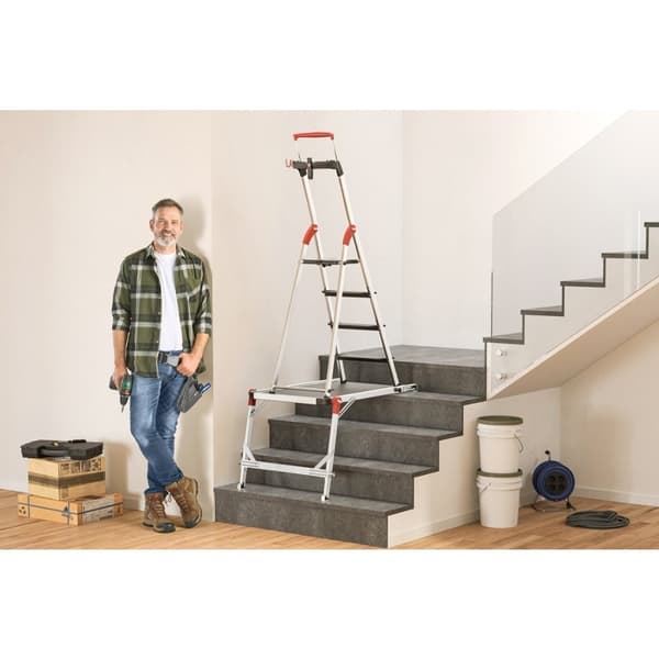 Hailo 9940-301 TP2 Pro Trappeplatform Sølv/Sort