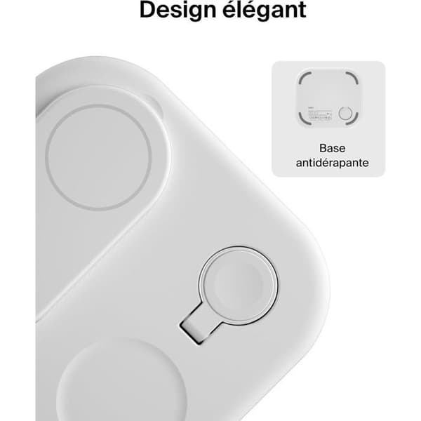 Laddstation - BELKIN - Qi2 - 3-i-1 - Vit