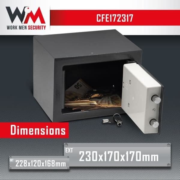 ELEM TECHNIC Elektroniskt säkerhetsskåp 2,9 L 17x23x17 cm